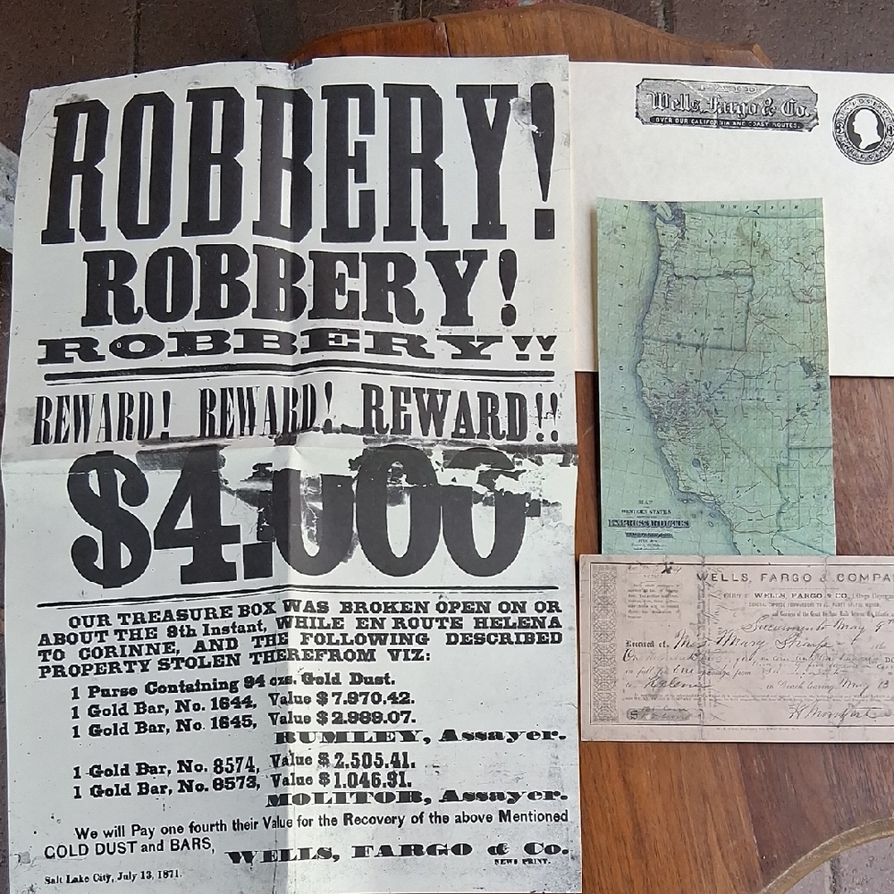 Vintage Wells Fargo Robbery Poster